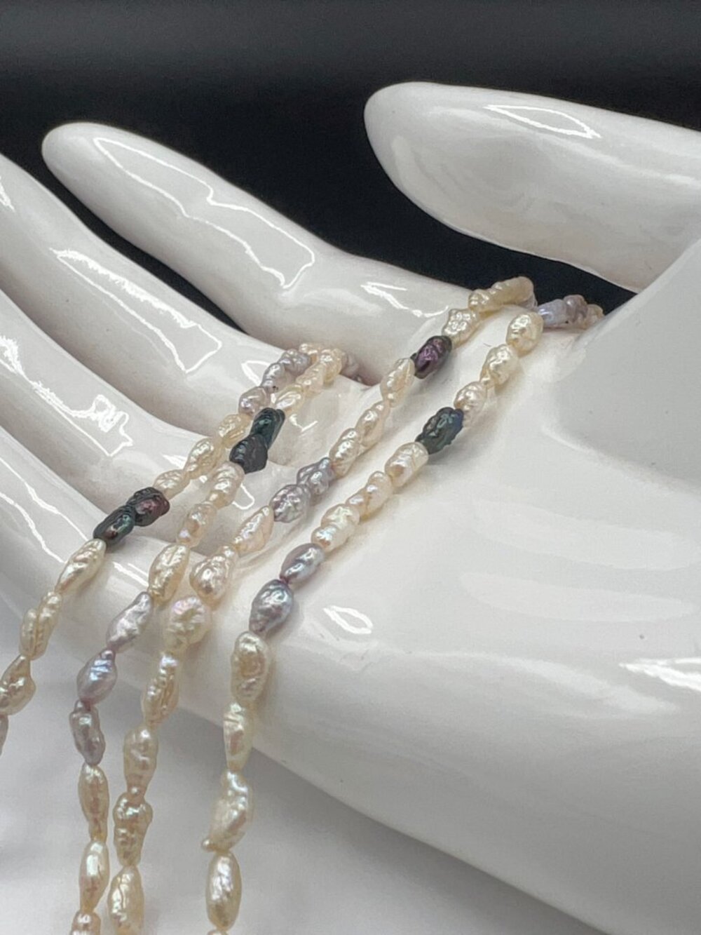 Freshwater Pearl Bead Necklace Speidel 925 Clasp Vintage - Picture 3 of 14
